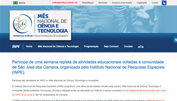 Imagem do Hotsite Semana Nacional de Ciência e Tecnologia 2020